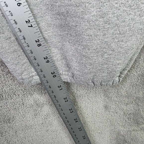 Mens Vintage Fruit of the Loom Fleece Gray Jogger Sweatpants Cotton Polyester XL - Picture 7 of 9